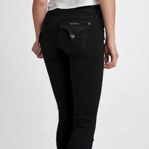 Hudson “Collin” Super Skinny Stretch black skinny jeans